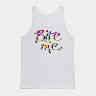 Bite Me Graphic Lettering Tank Top